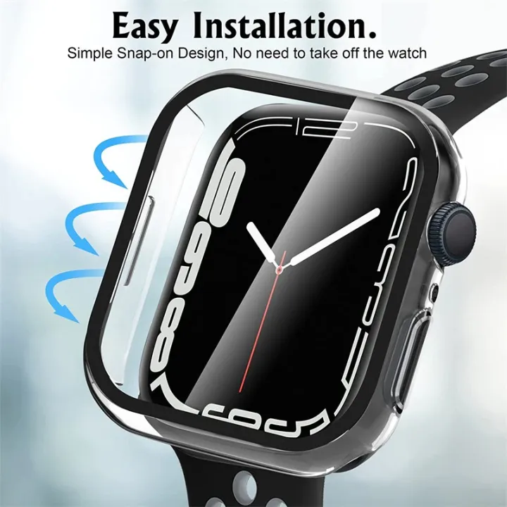 45mm%20Glass%20+%20Cover%20For%20Apple%20Watch%20case%207/8%20iWatch%20bumper%20Tempered%20Glass%20Screen%20Protector%20for%20apple%20watch%20-%20Image%206