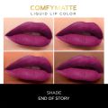 FACES CANADA Comfy Matte Liquid Lipstick - End Of Story 03 (Plum), 3 ml | Comfortable 10HR Longstay | Intense Matte Color | Almond Oil & Vitamin E Infused | Super Smooth | No Dryness | No Alcohol. 