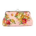 New Women Flower Printed Coin Wallet Handbag Canvas Coin Purses Money Card Holder Wallet Pouch Lipstick Earphone Key Bags. 