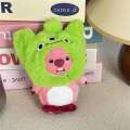 Korean toon Pororo Little Penguin Pink Beaver Loopy Teddy Bear Dressing Show Keychain Plush Pendant Birthday Gift Stuffed Plushie Doll. 