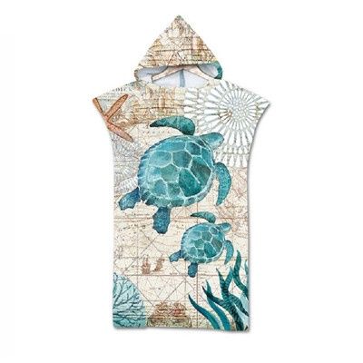 Kidlove Microfiber Bath Towel Hooded Surf Poncho Beach Towel Outdoor Changing Robe an Style Bathrobe Wetsuit Adult Colors:#7