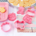 6Pcs/Set Cookie Cutters Infant Series Pattern Multi-Function Plastic 3D Donuts Baking Mold Kitchen Accessories. 