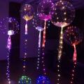 Led Helium Balloons, BOBO LED Light Up Balloon With 3M Led String Lights For Birthday Wedding Balloons Christmas Party Balloons Decorative Light Balloon 18". 