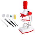 10Pcs 1200x Children Microscope Set for Kids Educational Toy - White. 