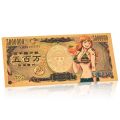 Anime Plastic One Piece Foil Pirate 100 Trillion Yen Commemorative Coin Foil Anniversary Coin Child Gift. 