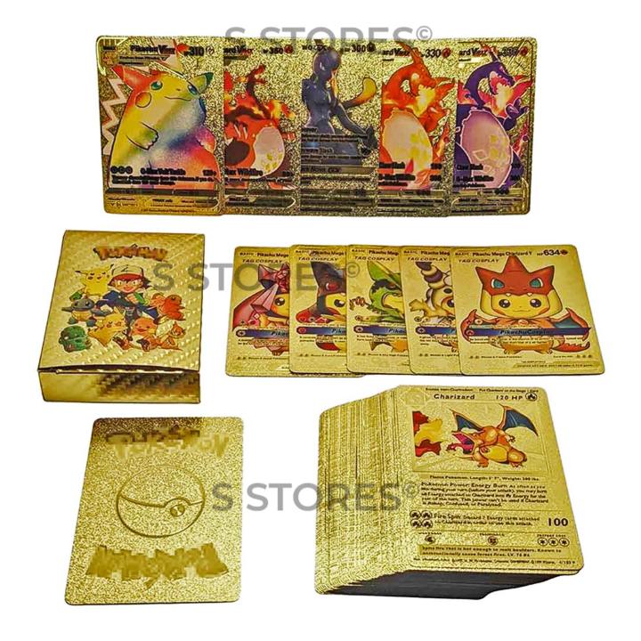 55%20Pcs%20Pokemon%20Golden%20Trading%20Cards%20Gold%20Foil%20Set%20-%20Image%203