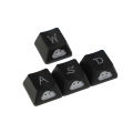 【hot】 Cute Emo Keycap Set WASD Arrow Broadside Lighting Key Cap For Mechanical Keyboard Compatible With MX Switch. 