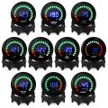 【pressure gauge】 2inch 52MM Digital 20 LED Boost bar psi Vacuum temp Oil temp press Voltmeter Air/fuel ratio EGT temp RPM Gauge. 