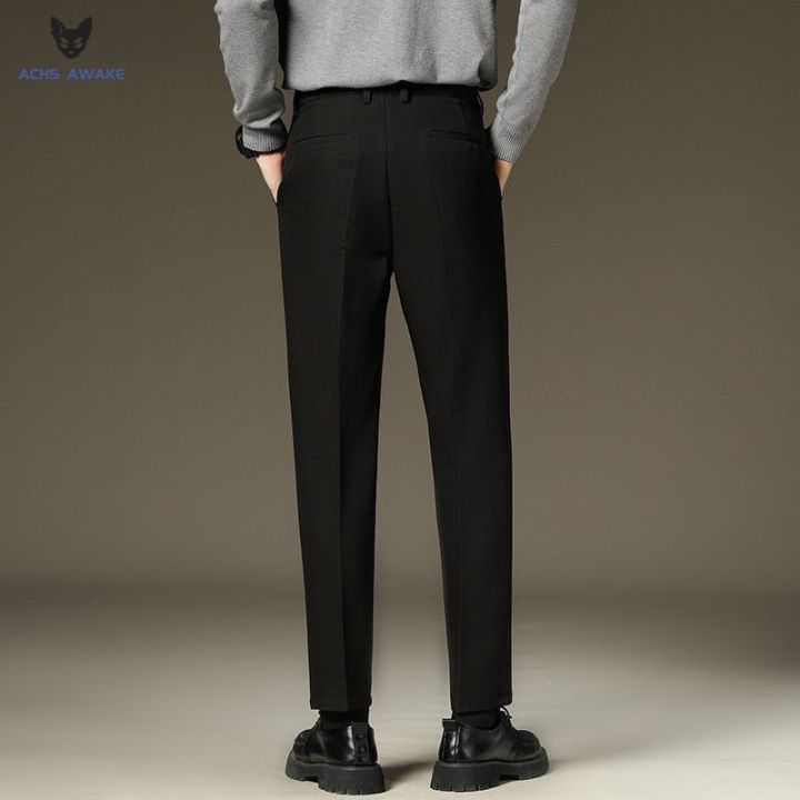 ACHS%20AWAKE%20Business%20Clothing%20Suit%20Pants%20Men's%20Trendy%20Drape%20Casual%20Straight%20Trousers%20Summer%20Ice%20Silk%20Cropped%20Pants%20-%20Image%206