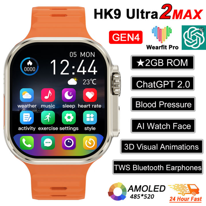 New HK8 ProMax Watch 3 Smart Watch Men Compass GPS Sports Watch Women ...