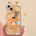 HOCE Cute 3D Ears Animal Cartoon Phone Cases For iPhone 11 12 13 14 15 Pro Max X XS XR 7 8 Plus SE2 SE3 Case Lovely Animal Soft Clear Wavy Bumper Cover. 