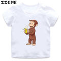 2020 New Summer Baby Boys T shirt Curious George Cartoon Print Kids T-Shirts Funny Monkey Children Girls Tops Clothes. 