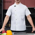 Restaurant Uniform Patch Pocket Men Women Kitchen Cooking Shirt. 