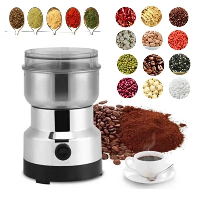 Electric Coffee Grinder - Stainless Steel Blade Grinder For Beans, Spices & Herbs
