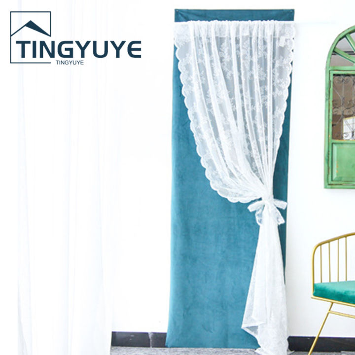 Exquisite%20Workmanship%20Window%20Treatment%20Wear-resistant%20Polyester%20White%20Lace%20Panel%20Sheer%20Curtain%20for%20Home%20-%20Image%204