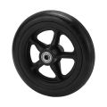 Wheelchair Caster, Rollator Tire Stable Rolling 163mm OD PU Skidproof for Replacement. 