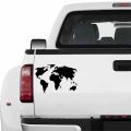 F415# World Map Personality Fashion Decor Vinyl Decal Waterproof Balck Car Sticker Without Background. 