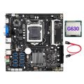 B75E 8 Card BTC Mining Motherboard+G630 CPU+SATA Cable B75 Chip LGA1155 DDR3 RAM MSATA ETH Miner Supports 8 USB3.0 Ports. 