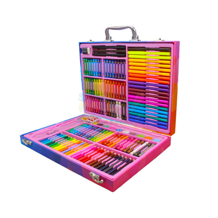 Professional%20Children's%20Art%20Set,%20158-Piece%20Wooden%20Box%20with%20Watercolor%20Pens,%20Crayons,%20and%20Drawing%20Supplies%20-%20Image%204
