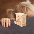 2pcs Nightstands Night Stand Furniture Bed Table Decor Miniature Cabinet Night Table Cabinet Props Wood Cupboard Easy Install Easy to Use. 