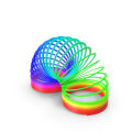 Plastic Slinky Rainbow Spring Classic Toy Colorful Magic Plastic Circle Folding Educational Toys for Children Kids. 