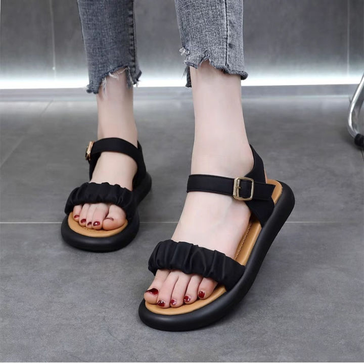 Lightweight%20Flat%20Women's%20Cute%20Platform%20Sandals%20Korean%20Style%20Versatile%20Mid%20Heel%20round%20Head%20Leisure%20Soft%20Bottom%20Beach%20Sandals%20for%20Students%20-%20Image%208