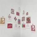 【The Quiet Page】17 Sheets Ins Tulip Decoration Card Set Art Postcard Korean Style Flowers Diy Wall Sticker Photographic Props Background. 