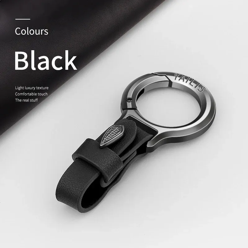 Leather Car Keychains for Women Men Waist Belt Buckle Carabiner Car Pendant Key Chains Rings Keyring Bag Gifts