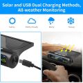 Solar Car Digital Clock With LCD Time Date In-Car Temperature Display for Outdoor Personal Car Part Decoration Car Accessories -Black. 