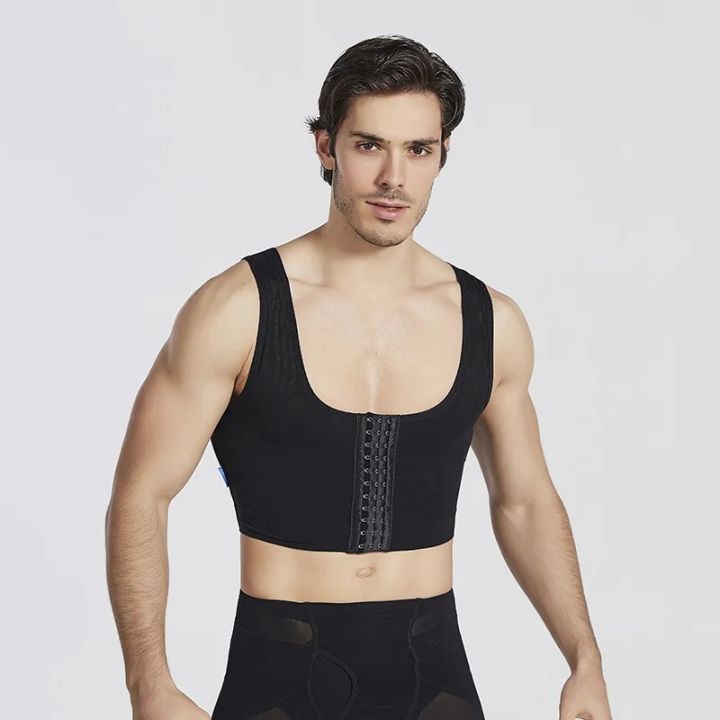 Gynecomastia Tightening Chest Binder Vest Slimming Body Shaper Hide Moobs Corset Shapewear Compression Belt Breathable Underwear