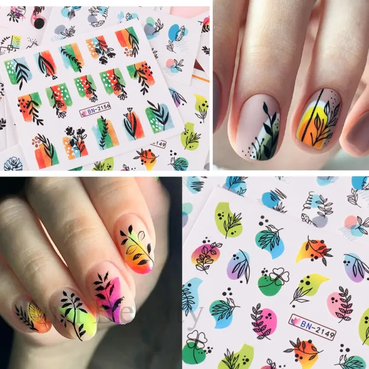 24pcs%20Flower%20Graffiti%20Water%20Nail%20Sticker%20Set%20Ink%20Blooming%20Floral%20Leaf%20Nail%20Art%20Design%20Polish%20Manicure%20Decoration%20Sliders%20-%20Image%203
