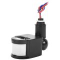 【Fast-selling】 Outdoor 12V Automatic Infrared PIR Motion Sensor Switch for LED Light, Black. 