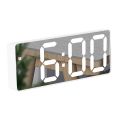 LED Mirror Screen Alarm Clock Creative Digital Clock Voice Control Snooze Time Date Temperature Display Rectangle Desktop Clocks. 