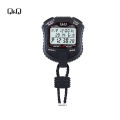 Q&Q Digital Black Dial Unisex Stopwatch - HS45. 