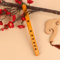 1Pc Chinese Traditional 6 Holes Bamboo Flute Vertical Flute Clarinet Student Musical Instrument Wooden Color Flute For Beginner. 