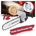 12" Electric Chainsaw Stand Bracket Set for Angle Grinder Machine/Electric Chainsaw Bracket Adapter Set for Angle Grinder Machine Woodworking Tool. 