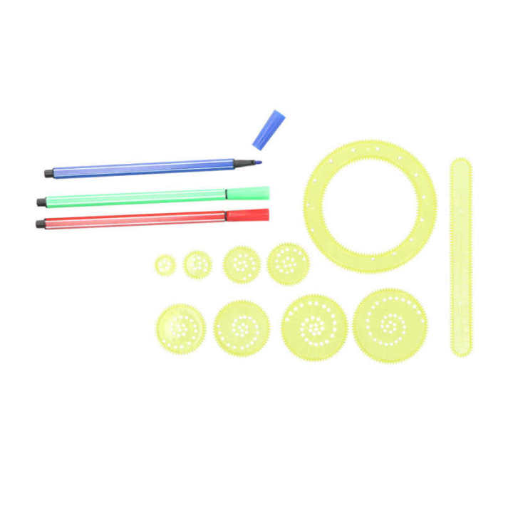 Ladies WorldDrawing Kids Painting Ruler Set Spiral DIY Interlocking ...