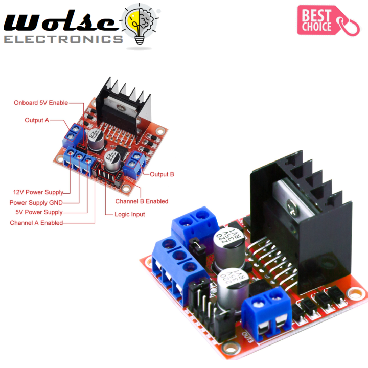 L298N driver board module L298N stepper motor smart car robot breadboard peltier High Power L298 DC Motor Driver for arduino