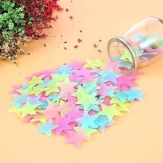 low in The Dark Stars Wall Stickers Luminous 3D Fluorescent Adhesive Decoration for Home Baby Kids Bedroom Ceiling Glow in the Dark Stars Wall Stickers for Kids Rooms Decoration Livingroom Baby Bedroom Ceiling Home Decor