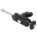 Mini Articulating Arm Aluminum Alloy Compact Wide Compatibility 1/4in Screw Hole Portable Articulating Arm for LED Video Light. 