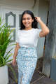 Alexy Floral Skirt - Blue. 