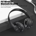 P47 Wireless Headphones Bluetooth Headset Foldable Stereo Gaming Earphones With Microphone Support TF Card For IPad Mobile Phone. 