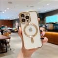 For iPhone 14 Pro Max iPhone 14 Plus iPhone 13 Pro Max iPhone 12 Pro Max iPhone 11 Pro Max Plating Clear Phone Case Magsafe Support Wireless Charging Magsafe Magnetic Shell Back Cover. 