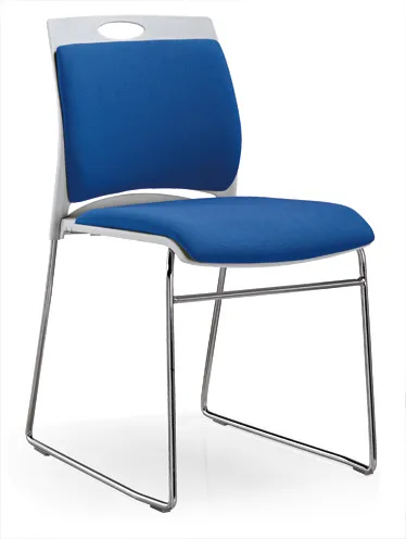 STYLISH STACKABLE BLUE ARMLESS CHAIR