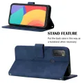 Business Phone Case For Alcatel 1s 2021 / 3L 2021 Case Skin Feeling PU Leather Flip Case With Card Slot Bracket Shockproof Design. 