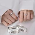 Simple Personality Cute Couple Ring Niche Personality Vintage Opening Adjustable Pair Rings Fashion Jewelry. 