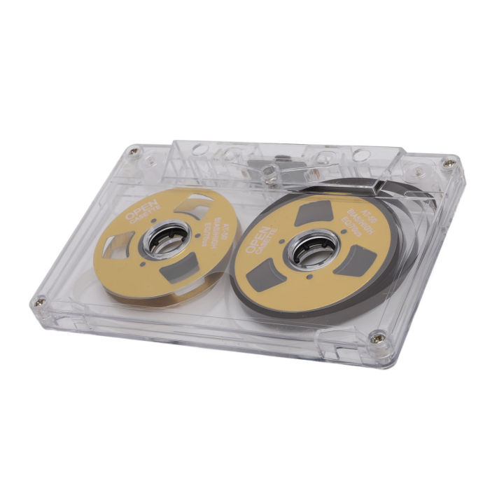 Reel To Reel Blank Cassette Tape Blank Sound Cassette Tape 50 Minutes Normal Bias Double Sided Transparent Box for Music Recording