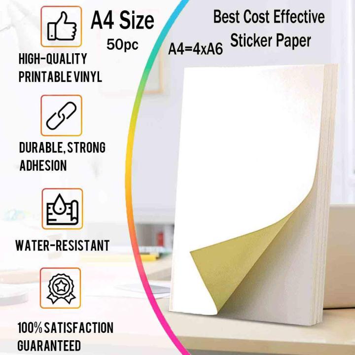 Higher%20Grade%20Sticker%20Papers%20For%20Laser%20and%20Inkjet%20Printer%20Uses%20Shipping%20Label%20Print%20A4%20Size%2050pc%20-%20Image%202