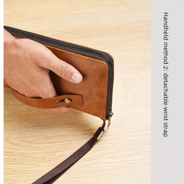 Men'S%20Wallet%20Long%20Fashion%20Soft%20PUPU%20Faux%20Leather%20Wallet%20Zipper%20Multi-Card%20Holder%20Youth%20Money%20Clip%20Phone%20Bag%20Large%20Capacity%20-%20Image%204