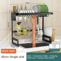 Dish Drying Rack Over the Sink, 65CM Heavy Duty Dish Rack for Kitchen, Storage Organizer Shelf with Knife Holder, Cutlery Holder and Drainboard. 